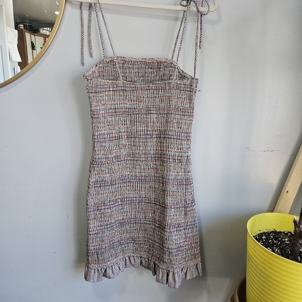 Storia smocked mini dress multicolored dress - Picture 2 of 5